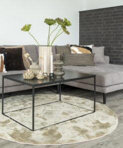 Køb Zeta - Sofabord i sort metal og sort plade online billigt møbel