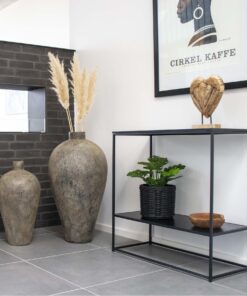 Køb Zeta - Konsolbord i sort metal og sorte plader online billigt møbel