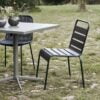 Køb Helo - 4 havestole i sort stål online billigt møbel