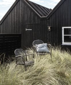 Køb Brea - 2 havestole i sort stål online billigt møbel