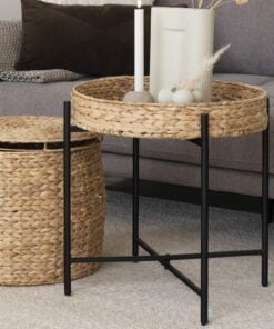 Køb Russmore - Sofabord i matal og flet online billigt møbel