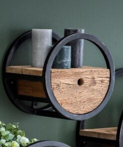 Køb Rustico - Rund væghylde i genbrugstræ