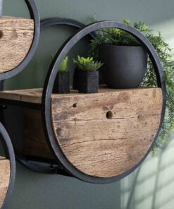 Køb Rustico - Rund væghylde i genbrugstræ