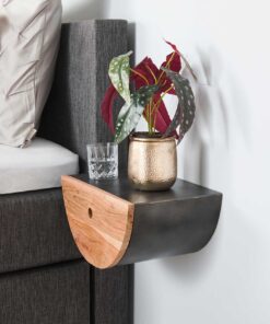 Køb Bali - 2 sengeborde i akacietræ og sort metal