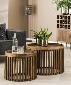 Køb Zanzibar - Sidebordssæt i massiv mangotræ online billigt møbel