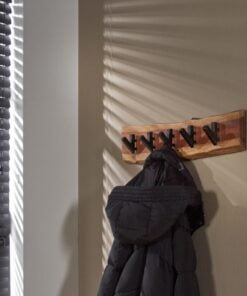 Køb Acara5 - Knagerække i massivt akacietræ med fem knager online billigt møbel