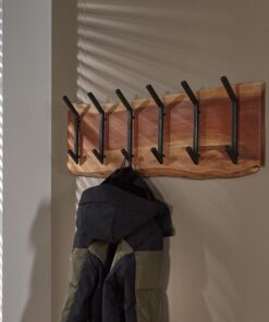 Køb Acara6 - Knagerække i massivt akacietræ med seks store knager online billigt møbel