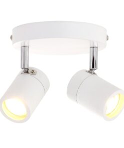 Køb Spot-Up - loftlampe med 2 skærme i metal med to forskellige finish Metal - hvid online billigt møbel