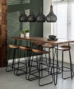Køb Delaila - Barbord i massiv akacietræ og metal online billigt møbel