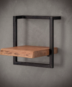Køb Acai30 - Væghylde i akacietræ og stål online billigt møbel
