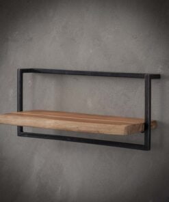 Køb Acai65 - Væghylde i akacietræ og stål online billigt møbel