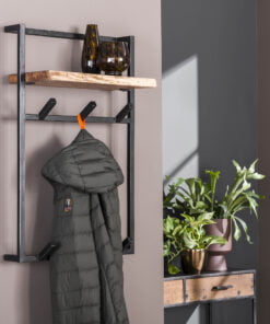 Køb Acara86 - Hattehylde i akacietræ og stål online billigt møbel