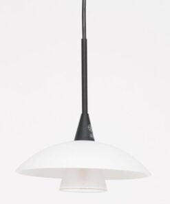 Køb Plate - loftlampe i stål eller sort metal sammen med en glasskærm Metal - sort online billigt møbel