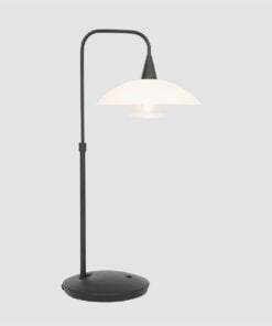 Køb Plate - bordlampe i stål eller sort metal sammen med en glasskærm Metal - sort online billigt møbel