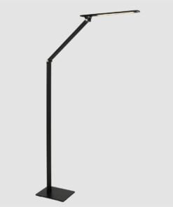 Køb Manacor - gulvlampe i stål eller sort metal Metal - sort online billigt møbel