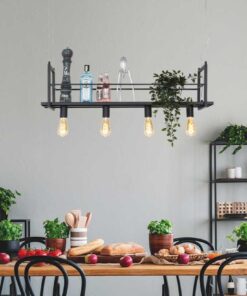 Køb Estante - loftlampe i metal med opbevaringshylde online billigt møbel