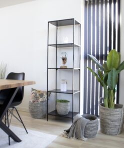 Køb Zeta - Reol med fem hylder i sort online billigt møbel