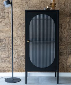 Køb Castelli - Vitrineskab i metal og riflet metal