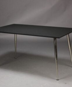 Køb Scott - Spisebord i sort laminat med metalben online billigt møbel