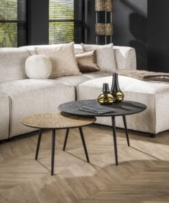 Køb Daidalos - sofabordssæt med to runde borde i metal online billigt møbel