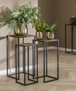 Køb Maya - blomstersøjle sæt i antik bronze online billigt møbel