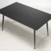 Køb Spacey - Rektangulært spisebord i sort linoleum med metalben 160 x 90 cm online billigt møbel