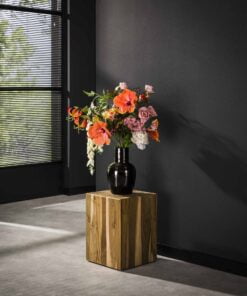 Køb Unicas - Blomstersøjle i genbrugs teaktræ