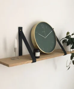 Køb Alaska - Vægur i børstet aluminium og grøn skive online billigt møbel