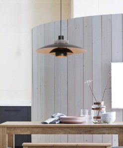 Køb Doble - loftlampe i sort aluminium og akryl online billigt møbel