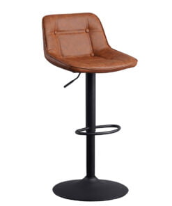 Køb Ezra barstol cognac kunstlæder online billigt møbel