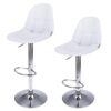 Køb 2 barstole i hvid kunstlæder smal model online billigt møbel