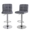 Køb 2 barstole i grå med stof online billigt møbel