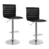 Køb 2 barstole i sort kunstlæder online billigt møbel