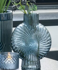 Køb Ocean -  Vase i blå glas online billigt møbel
