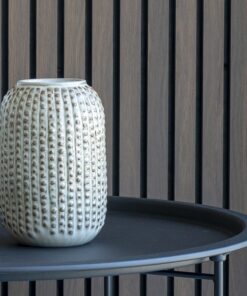 Køb Porto - Vase i mønstret beige keramik