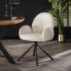 Køb Mirador - 2 Spisebordsstole i hvid Bouclè stof