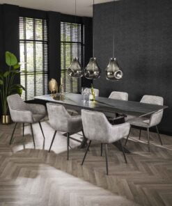 Køb Sleek - Spisebord med keramisk topplade og udtræksplader