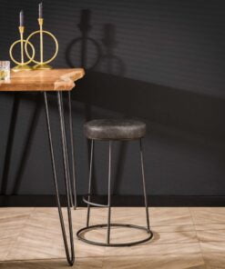 Køb Baretta - 4 Barstole i metal og PU sæde online billigt møbel