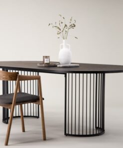 Køb Iron - Spisebord i sort egefiner og stel i metal online billigt møbel