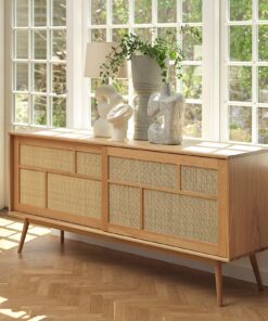 Køb Rota - Skænk i eg og rattan online billigt møbel
