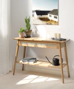 Køb Rota - Konsolbord i eg og rattan online billigt møbel