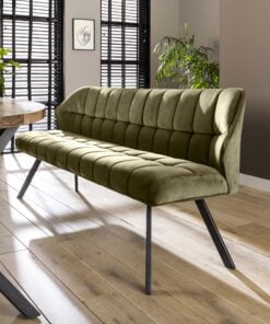 Køb Clapton - Bænk i 4 forskellige farver fløjl med længde 180 cm. Fløjl - grøn online billigt møbel