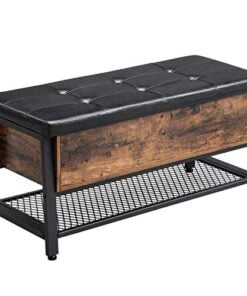 Køb Skobænk med lædersæde 100 cm online billigt møbel