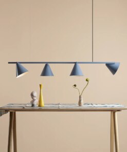 Køb Frigg - Loftlampe i støvet blå metal online billigt møbel