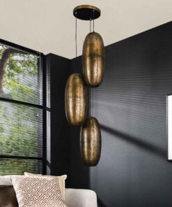 Køb Apagado - Loftlampe i antik bronze med tre skærme Levering med pære(r) online billigt møbel