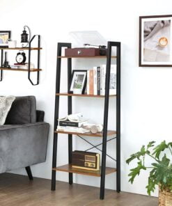 Køb Stigereol med 4 trin sort online billigt møbel