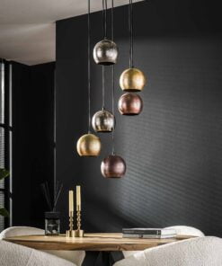 Køb Dartford - Loftlampe med seks skærme i tre forskellige farver Levering med pære(r) online billigt møbel