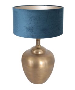 Køb Colma - bordlampe i messing med stofskærm