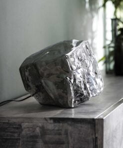 Køb Rock - Bordlampe i forkromet glas Levering med pære(r) online billigt møbel