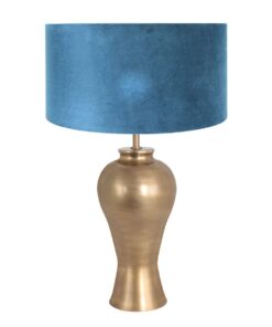 Køb Buford - bordlampe i messing med stofskærm